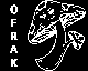 One-bit black and white OFRAK mushroom logo prepared for the badge display