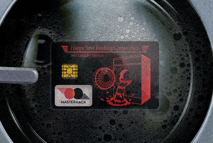 Red Balloon Security sticker on a metal surface