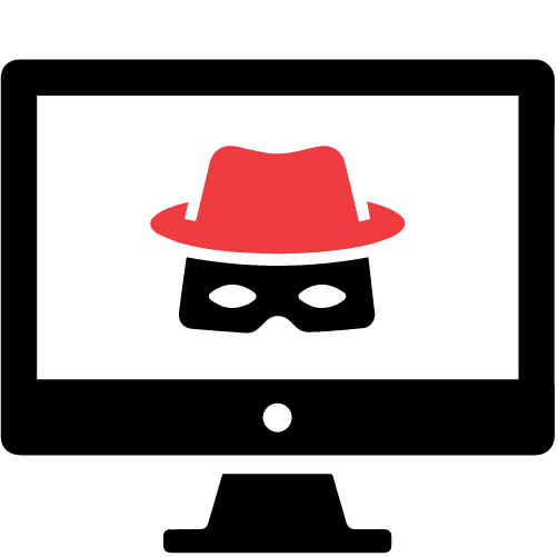 Hack-A-Sat icon showing a masked figure on a computer monitor