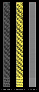 OFRAK minimap showing a densely highlighted section of the binary