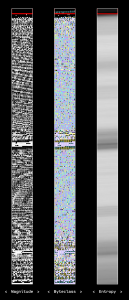 OFRAK minimap showing byte distribution across the full image