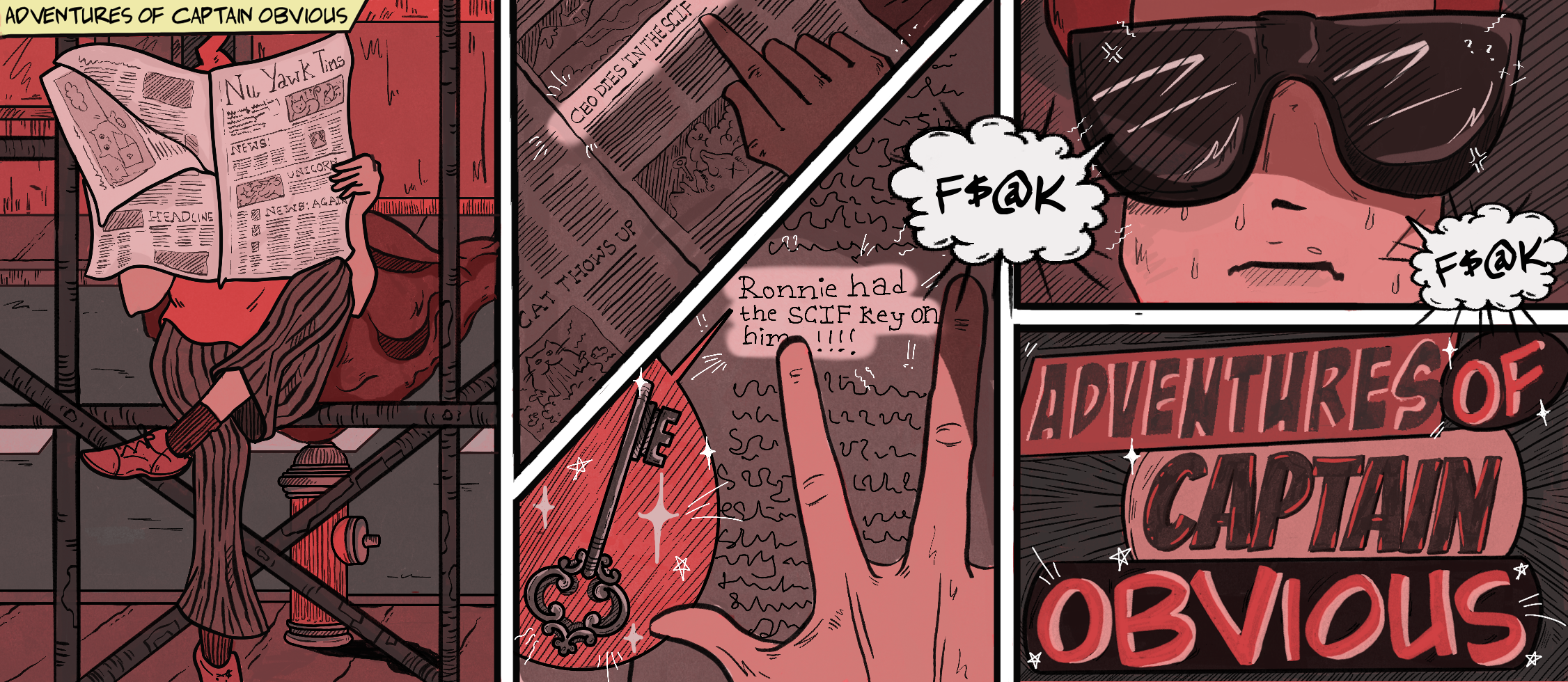 Adventures of Captain Obvious comic strip featuring OFRAK